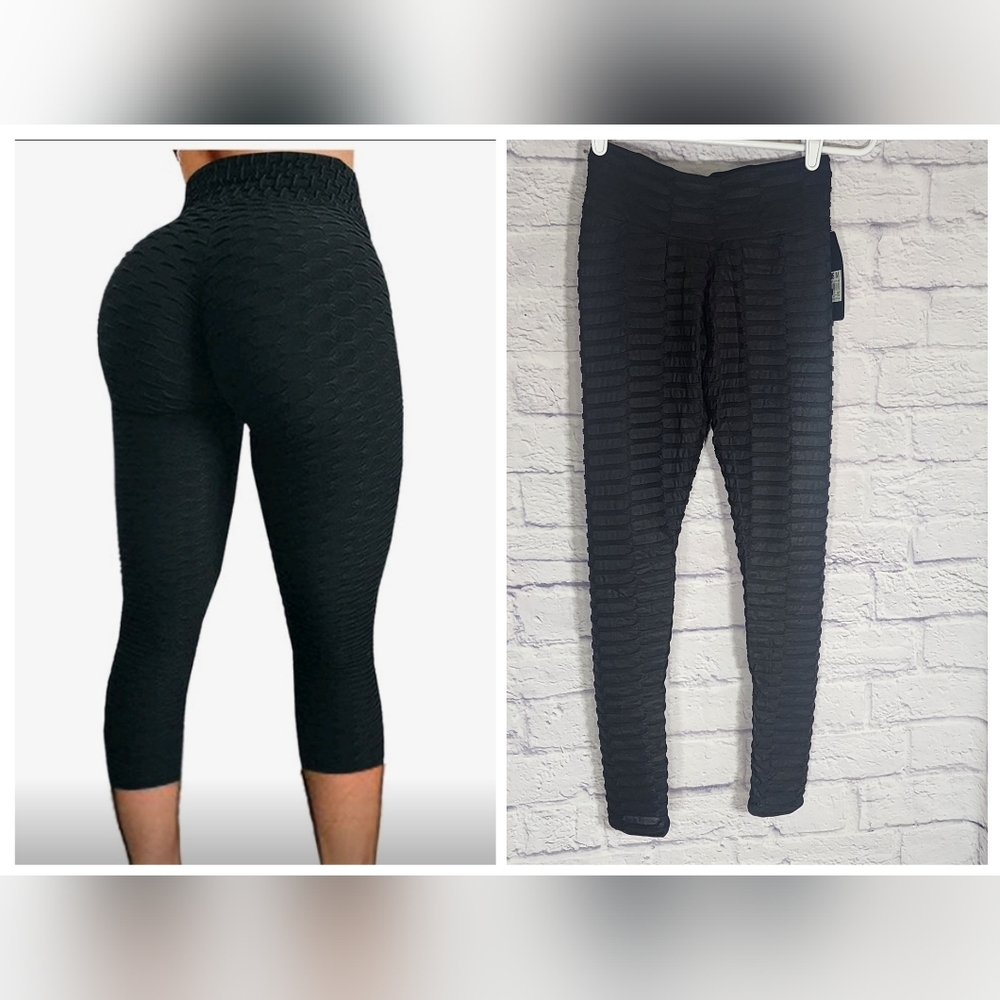 VICTORIA COLLECTION/LEGGINGS, YOGA PANTS/BLACK/ S/M, L/XL NWT